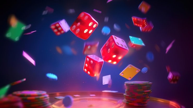 Tangan pemain memegang kartu poker live di meja virtual dengan dealer langsung